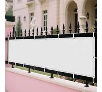 Voile d'ombrage Jardin 100 x 290 cm Protection des Rayons 95% UV PES Toile Ombrage Auvent Résistant l'eau Polyester pour Jardin, Terrasse, Camping, Balcon, Blanc