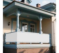 Voile d'ombrage Jardin 104 x 180 cm Anti 98% UV Contre Le Vent Résistant PES Toile d'ombrage avec Oeillets pour Patio Balcon Terrasse Camping Extérieur, Blanc