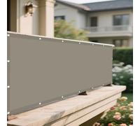 Voile d'ombrage Jardin 120 x 270 cm Polyester Anti-Déchirure Toile d'ombrage Protection Solaire avec Corde Libre et Oeillets pour Balcon, Camping, Terrasse, Jardin, Kaki