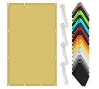 Voile d'ombrage Jardin 120 x 700 cm Imperméable Protection UV 95% Toiles D'Ombrages UV Protection avec 4 Morceaux de Corde pour Patio Jardin Terrasse Extérieur Camping, Couleur Crème