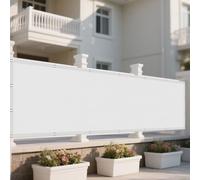 Voile d'ombrage Jardin 150 x 165 cm Résistant 98% Protection Rayons UV Coupe-Vent Voiles avec Oeillets Cordons pour Jardin Terrasse Balcon Camping, Blanc