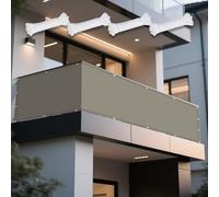 Voile d'ombrage Jardin 180 x 205 cm Protection des Rayons 98% UV Voiles Solaire avec Le Kit de Fixation pour Patio Balcon Jardin Terrasse Extérieur, Taupe