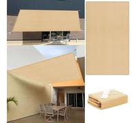 Voile d'ombrage Jardin 180 x 640 cm Respirant Protection des Rayons UV Toile Parasol de Potager avec Le Kit de Fixation pour Balcon, Camping, Terrasse, Jardin, Jaune Sable