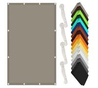 Voile d'ombrage Jardin 190 x 700 cm Imperméable Protection UV 95% Toiles D'Ombrages UV Protection avec 4 Morceaux de Corde pour Patio Jardin Terrasse Extérieur Camping, Kaki