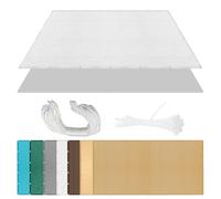 Voile d'ombrage Jardin 2.2 x 2.5 m HDPE Anti-Déchirure Voile de Parasol Anti UV avec Cordons pour Potager Serre Terrasse Patio Jardin, Blanc