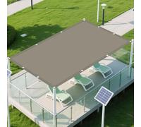 Voile d'ombrage Jardin 2.4 x 4.5 m UV Résistant Contre Le Ven Serre Coupe-Vent Anti-Déchirure avec 4 Morceaux de Corde pour Potager Serre Terrasse Patio Jardin, Kaki