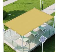 Voile d'ombrage Jardin 2.7 x 3 m UV Résistant Contre Le Ven Serre Coupe-Vent Anti-Déchirure avec 4 Morceaux de Corde pour Potager Serre Terrasse Patio Jardin, Couleur Crème