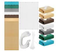 Voile d'ombrage Jardin 200 x 500 cm Coupe-Vent, Résistant à La Pluie Toile Ombrage Pergola Auvent avec 4 Morceaux de Corde pour Patio Balcon Jardin Terrasse Extérieur, Blanc