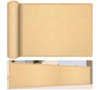 Voile d'ombrage Jardin 260 x 560 cm Respirante UV Protection HDPE Voile d'ombrage Terrasse avec Le Kit de Fixation pour Patio Jardin Terrasse Extérieur Camping, Couleur Crème