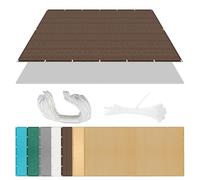 Voile d'ombrage Jardin 3 x 3.6 m HDPE Anti-Déchirure Voile de Parasol Anti UV avec Cordons pour Potager Serre Terrasse Patio Jardin, Brun