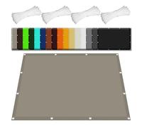 Voile d'ombrage Jardin 3 x 3 m Imperméable 98% UV Protection Toile Ombrage Exterieur pour Pergola avec Oeillets pour Patio Jardin, Terrasse, Extérieur, Balcon, Taupe