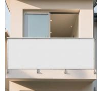 Voile d'ombrage Jardin 335 x 360 cm Protection des Rayons UV à 98% Toile d'ombrage Protection Solaire avec Oeillets et Cordons pour Patio Pergola Jardin Exterieur, Blanc