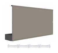 Voile d'ombrage Jardin 490 x 530 cm Anti-Déchirure Protection UV 93% Voiles Solaire avec Corde Libre Facile à Plier pour Jardin Terrasse Balcon Extérieur, Kaki