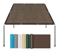 Voile d'ombrage Jardin Respirant Rectangulaire 2.4 x 3.4 m Rayons UV à 95% Toile Tendue Exterieur avec 4 Morceaux de Corde pour Patio Jardin Terrasse Extérieur Balcon, Marron