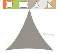 Voile d'ombrage - KARAT - 3 x 3 x 3 m - Gris - Protection UV 90% - Résistant aux intempéries