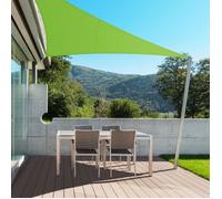 Floordirekt Voile d'ombrage imperméable 3 x 3 x 3 m, vert clair, triangulaire, pour jardin, terrasse et balcon, résistant aux UV et aux intempéries