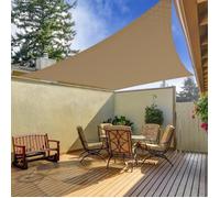 Voile d'ombrage - KARAT - 3 x 5 m - Crème - Protection UV 90% - Résistante aux intempéries