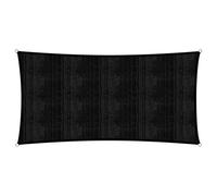 Lumaland Sunsail rectangulaire 5 x 7 mètres | Protection Solaire résistante aux intempéries avec Cordes de Fixation | Terrasse, Jardin et Balcon, Toile à Voile HDPE, Protection UV [Noir]