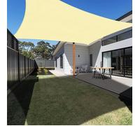 Voile d'ombrage - NETBOAT - 4x5m - Résistant et Respirant - Anti UV - Crème