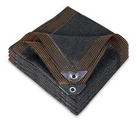 Voile d'ombrage noir 4,9 x 7 m - Filet en maille résistante aux UV avec œillets, 50 % 60 %, tissu respirant et coupe-vent pour jardin, terrasse, abri d'auto, balcon