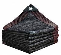 Voile d'ombrage noire - 1 m de distance entre 3 x 3 trous et œillets - Bâche en maille isolante thermique pour balcons/serres - Taille personnalisable - 3 x 4 m
