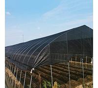 Voile d'ombrage noire, filet d'ombrage en maille avec bord pour serre, fleurs, plantes, terrasse, pelouse, filets en maille (noir, 2 x 10)