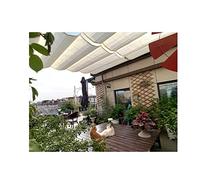 Voile d'ombrage ondulée rétractable, auvent Personnalisable pour pergola et terrasse, Protection Solaire Durable, Protection UV, Dimensions : 0,6 m x 16 m / 1,96 m x 52,49 pi