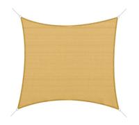 Voile d'ombrage carré 3 x 3 m polyéthylène haute densité résistant aux UV coloris sable