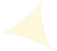 Outsunny Voile d'ombrage triangulaire Grande taille 4 x 4 x 4 m polyéthylène résistant aux UV crème