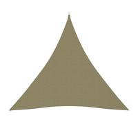 Voile d'ombrage parasol tissu oxford triangulaire 4,5 x 4,5 x 4,5 m beige Hello