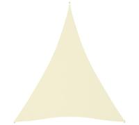 Voile d'ombrage parasol tissu oxford triangulaire 4 x 5 x 5 m crème Helloshop26