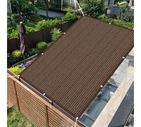 Voile d'ombrage Pare Soleil 100 x 190 cm Protection UV, Rectangle, Indéchirable, Résistant, Filet d'ombrage Multi Couleur et Taille pour Extérieur Jardin Terrass Balcon, Marron