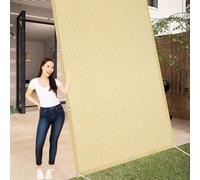 Voile d'ombrage Pare Soleil 115 x 400 cm Coupe-Vent et Perméable à l'eau, Rectangle, Tissu d'ombrage Multi Couleur et Taille pour Extérieur Jardin Terrass Balcon, Couleur Crème