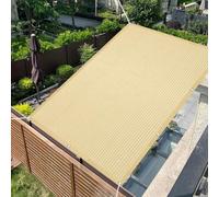 Voile d'ombrage Pare Soleil 120 x 300 cm Protection UV, Rectangle, Indéchirable, Résistant, Filet d'ombrage Multi Couleur et Taille pour Extérieur Jardin Terrass Balcon, Couleur Crème