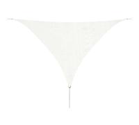 vidaXL Voile d'ombrage HDPE Triangulaire 3,6 x 3,6 x 3,6 m Blanc