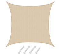 Voile d'Ombrage Perméable à l'Eau -AMANKA - 7x7m - Toile Ombrage Voile Rectangulaire Jardin