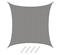Voile d'Ombrage Perméable à l'Eau AMANKA - Toile Ombrage Rectangulaire 4x4m - Protection UV 90%