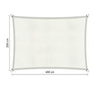 Voile d'ombrage perméable - Rectangle - 2 x 4 m - Shadow Comfort