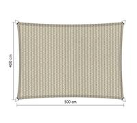 Voile d'ombrage perméable - Rectangle - 4 x 5 m - Shadow Comfort