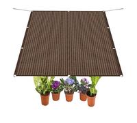 Voile d'ombrage personnalisé avec œillets - 80 x 100 cm - Résistant aux intempéries - En polyéthylène haute densité - Respirant - Pour jardin et terrasse - Marron - Pour protection solaire