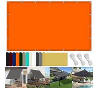 Voile D'Ombrage pour Balcon Brise Vue 80 x 100 cm Tissu Polyester UV Protection avec Oeillets Toiles D'Ombrages pour Fête Piscine Et Plage en Plein Air, Orange