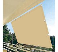 Voile d'ombrage pour extérieur, 1,6 x 7,5 m, respirant, résistant aux intempéries, pour terrasse, terrasse, beige, parfait pour les espaces extérieurs