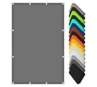 Voile d'ombrage pour extérieur, 2,6 x 10 m, protection UV 98 % imperméable, avec œillets et 4 cordes de 1,5 m, pour balcon, terrasse, jardin - Gris clair
