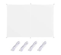 Voile d'ombrage pour extérieur, 3,5 x 6 m, bloque 98 % des UV, installation facile, pour jardin, terrasse, fête, pergola en polyester, blanc