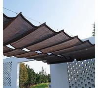 Voile d'ombrage pour extérieur - Protection UV à 90 % - 3 x 3 m - Marron - Pour balcon et jardin - Maille imperméable et anti-grêle
