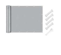 Voile d'ombrage pour Jardin, 1.25x8M, Voile d'ombrage résistante Protection UV, avec 4 Cordes, Opaque, Isolante et rafraîchissante pour terrasse, Jardin, fêtes, pergola, Gris Clair