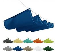 Voile d'ombrage pour jardin d'hiver, 0,8 x 3 m, avec cordes de montage pour toit de terrasse, jardin d'hiver, bleu foncé