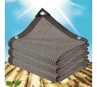 Voile d'ombrage pour jardin, pergola, voile d'ombrage en maille respirante, protection d'intimité pour extérieur, plantes, fleurs, terrasse, marron, 3 x 3 m
