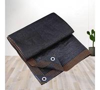 Voile d'ombrage pour véranda, tissu isolant thermique, résistant à la déchirure, 90 % voile d'ombrage pour serre, pergola, jardin - Noir - 4 x 7 m