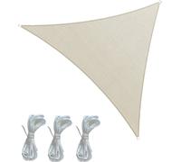 Voile d'ombrage Rebecca Mobili Gulab 360x360x360 Polyester Imperméable Acier Blanc Crème